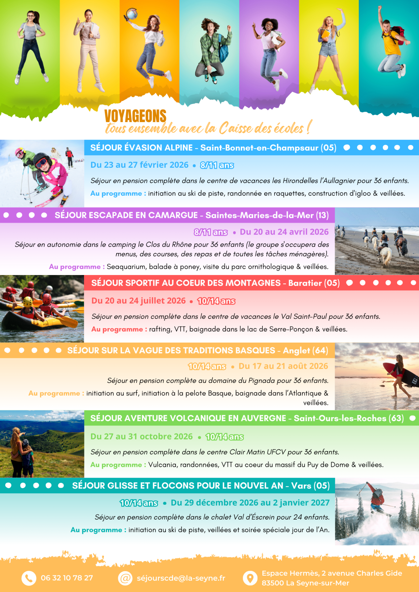 PROGRAMME SEJOURS 2026