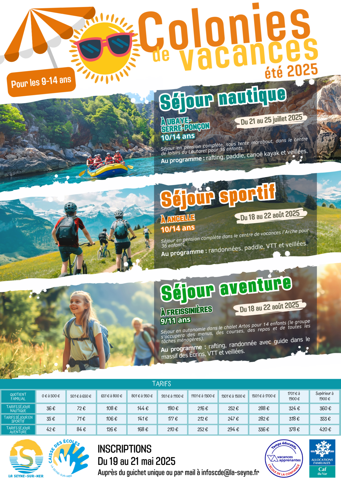Affiche sejours ete 2025