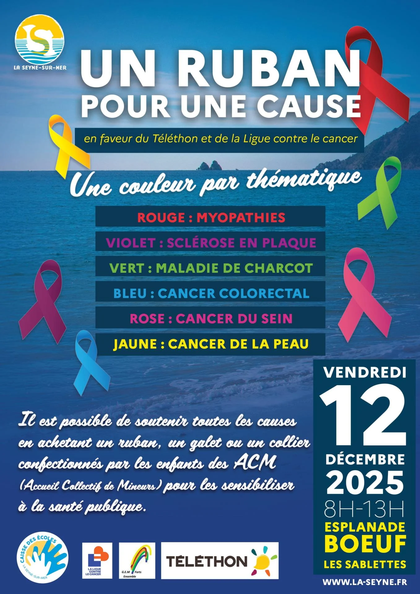 Affiche un ruban pour une cause